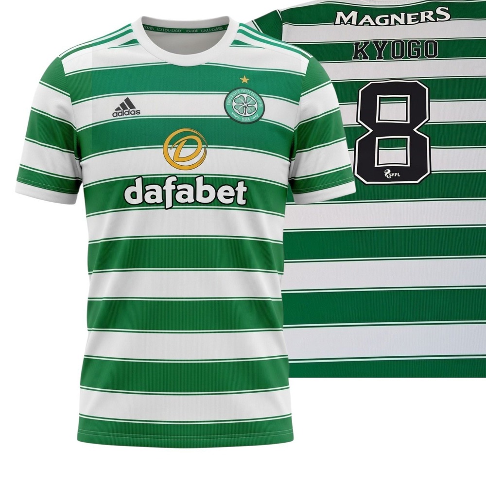 Adidas Celtic FC Soccer Jersey DAFABET Men XL Green White Magners